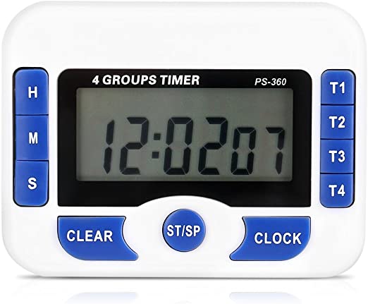 Cronómetro digital de 4 tiempos, marca Daigger, DAR-X24706