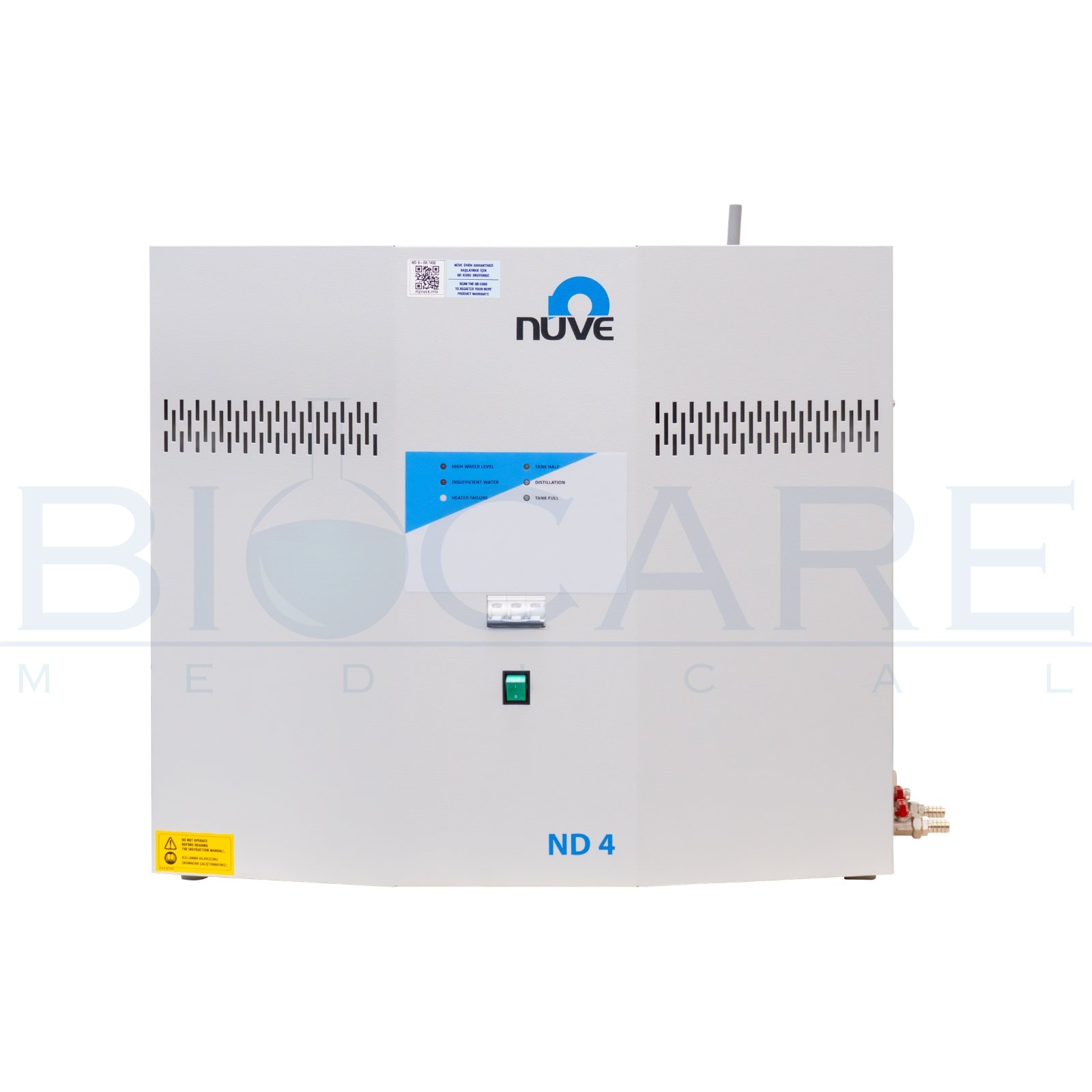 Destilador de Agua NÜVE ND 4 | Producción 4 L/h