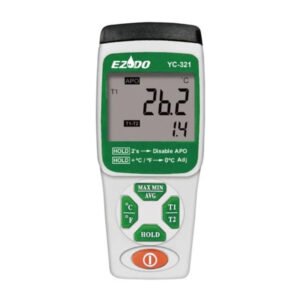 Termómetro digital tipo K YC-321 de doble canal.
